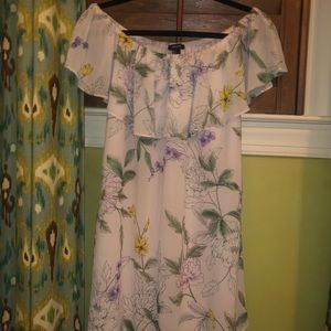 Forever 21 floral over the shoulder dress